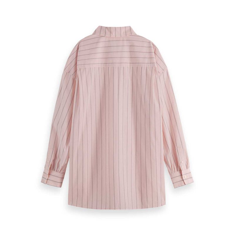 Scotch & Soda Striped Girlfriend Poplin Shirt image number 1